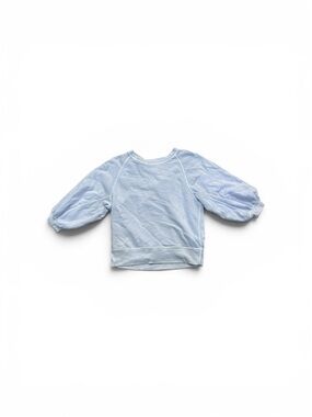 Unsubscribed Women's French Terry  Blue Crewneck Puffed Sleeve Sweatshirt XS